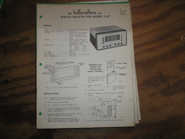 S-47 Receiver Run 2-Service Manual  Hallicrafters
